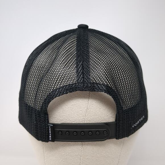 Vortex Snapback Mesh Back Trucker Hat Black One Size Camo Adjustable - Picture 6 of 9